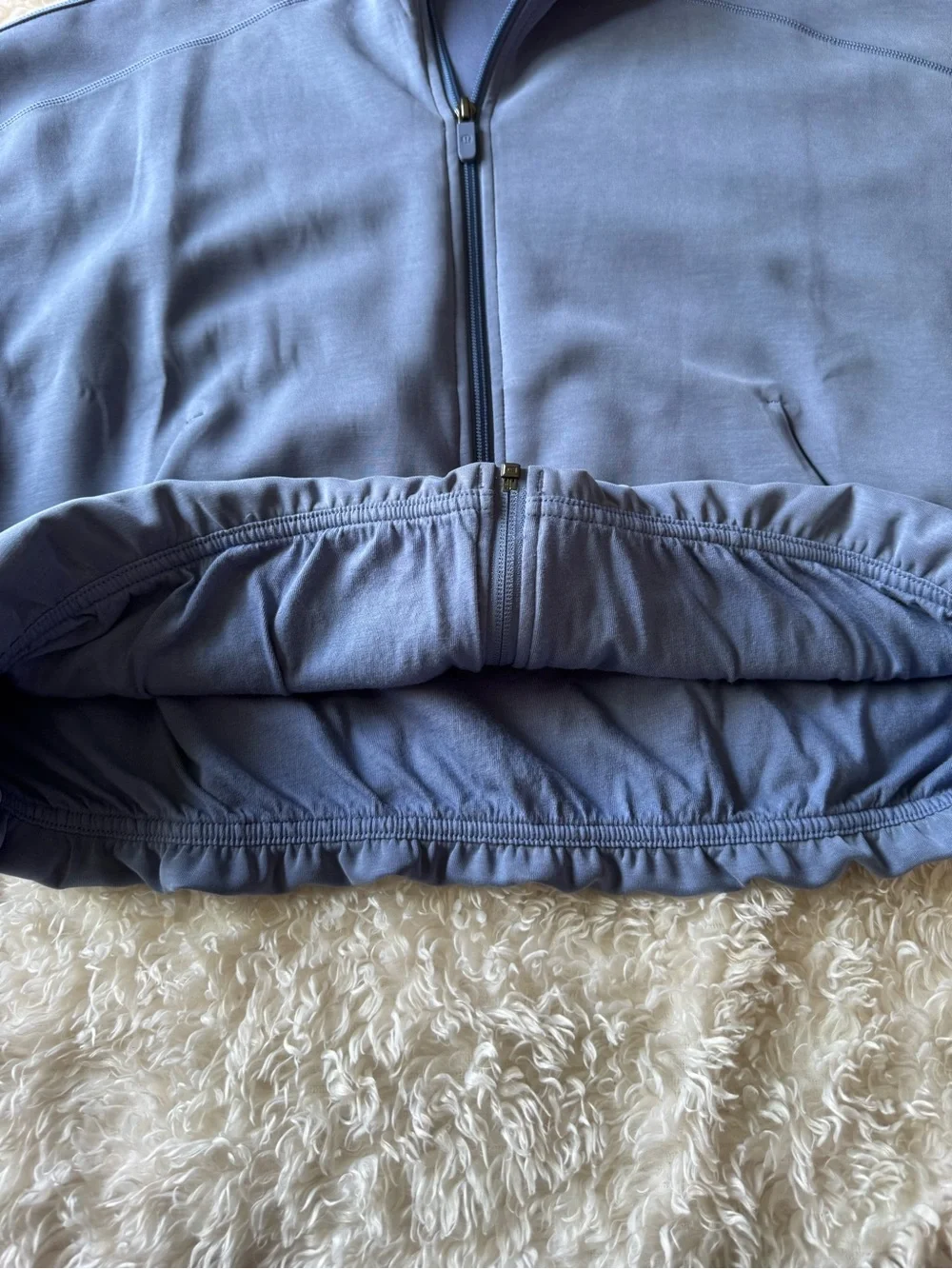 Lululemon Softstreme Full Zip Hoodie Jacket Oasis Blue - Size 10